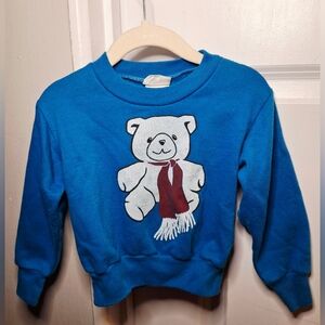 Vintage 80s Teddy Bear Sweatshirt Made in Canada (2T)